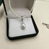 9-10mm Freshwater Pearl Drop Pendant with S925 Silver Clasp Necklace