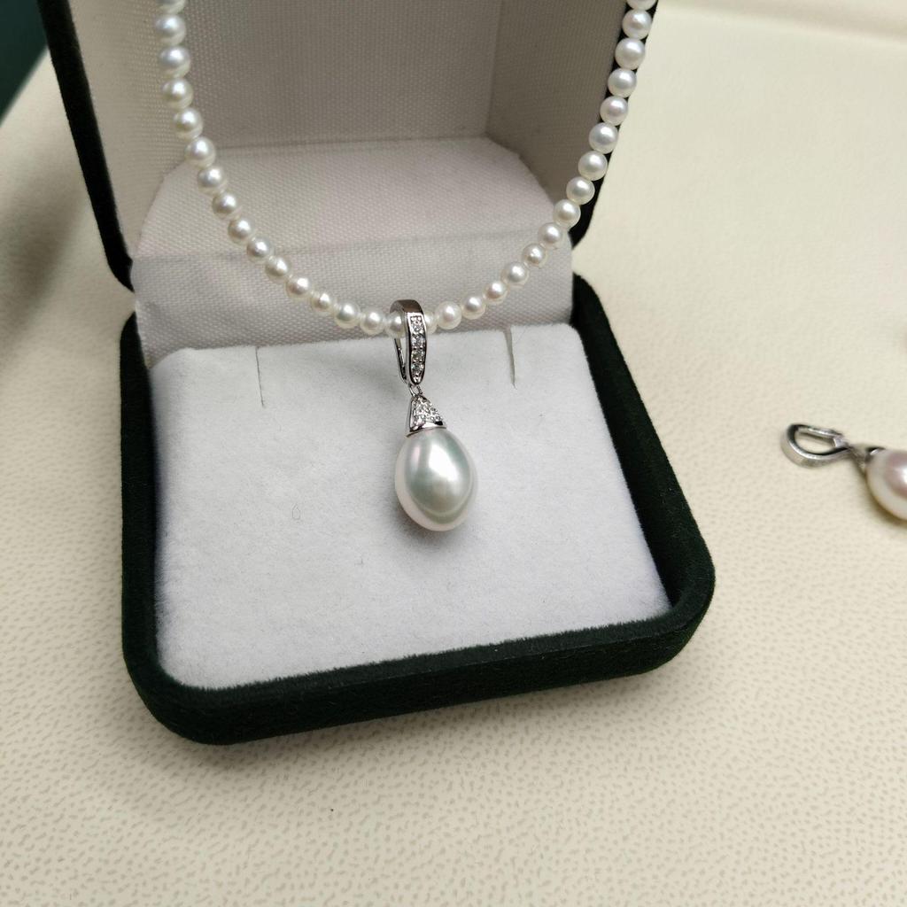 9-10mm Freshwater Pearl Drop Pendant with S925 Silver Clasp Necklace