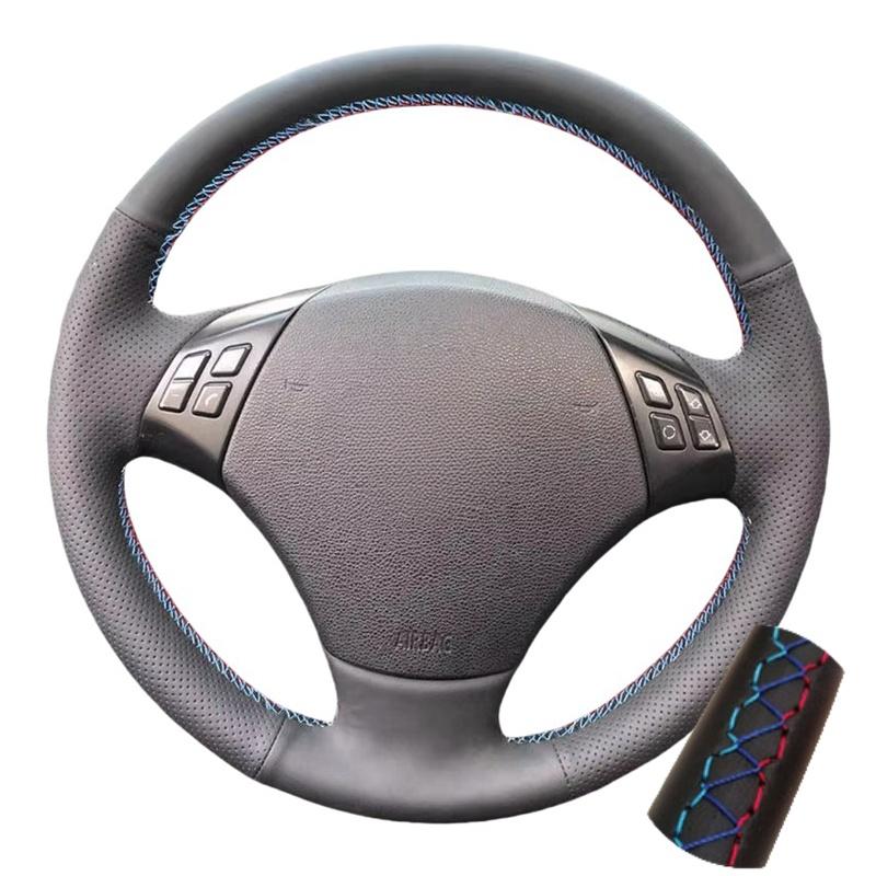 For BMW 3 Series E90 E91 2005-2011 X1 E84 2010-2013 Perforated Leather Hand-stitched Car Steering Wheel Cover Protective Trim