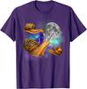 Three Snails Moon Galaxy Graphic Tee Funny Weird Mollusks Print Casual Short Sleeve T-Shirt For Men