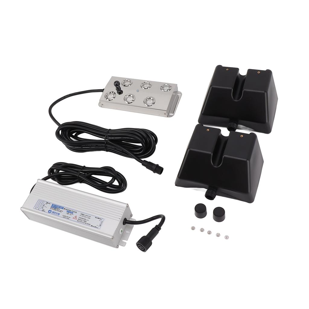 6 Köpfe Nebelmaschine 304 Edelstahl IP67 Wasserdicht Ultraschall Teichnebler Luftbefeuchter mit Schwimmer