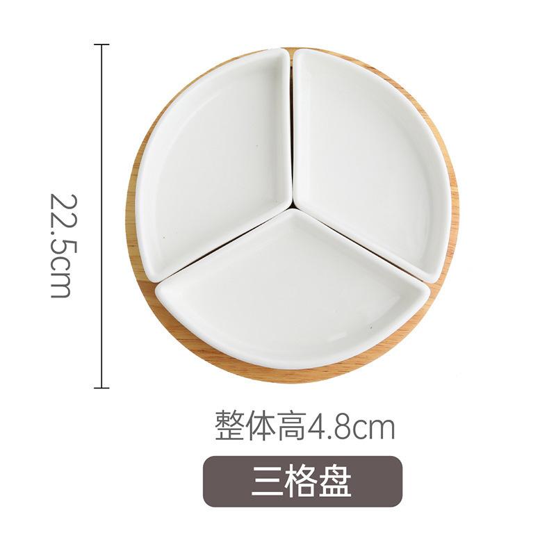 Ceramic Snack Platter Fruit Plate Dried Fruit Plate Snack Plates Candy Bowl Dessert Plates Dim Sum Dish Refreshments Tray