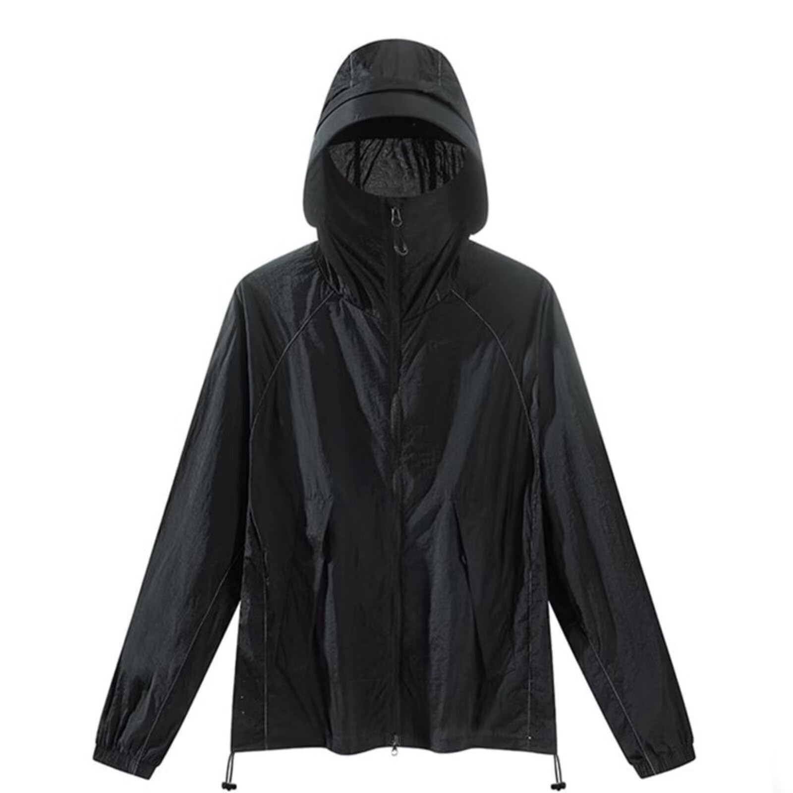 

Вашархей и УФ Горный Летний Уличный Прохладный к УФ Унисекс Куртка для и Спорт Мужская Женская Ветровка, Толстовка, Парка, Одежда, UPF50+, На ощупь, чёрный