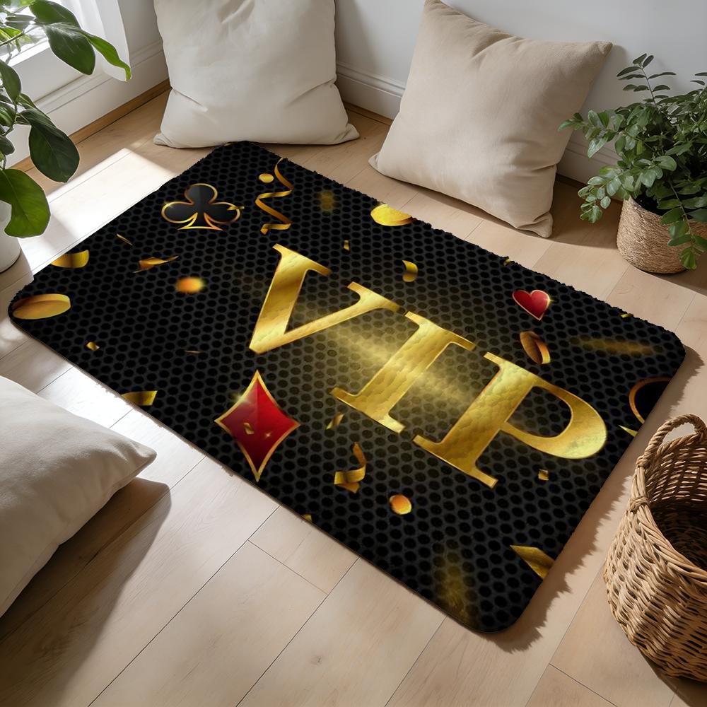 Fashion Spade Floor Mat Soft Flannel Absorbent Mat Non-Slip Rug Home Bedroom Bathroom