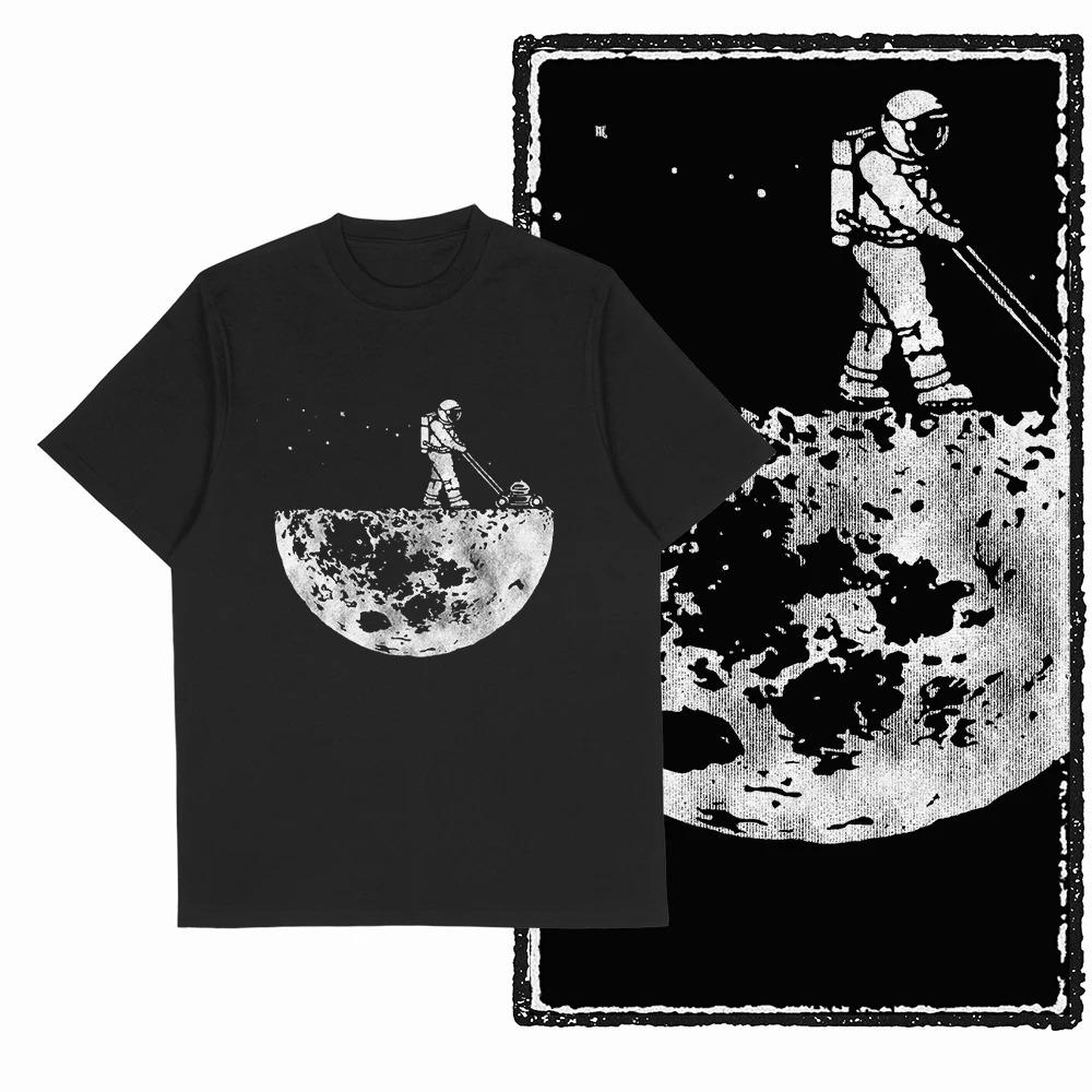 

Coolmind SA 100% Хлопковая футболка с графикой астронавта для мужчин Крутой принт Луны Большой размер мужская футболка ЧЕРНАЯ Самые продаваемые толстовки Оверсайз 4XL