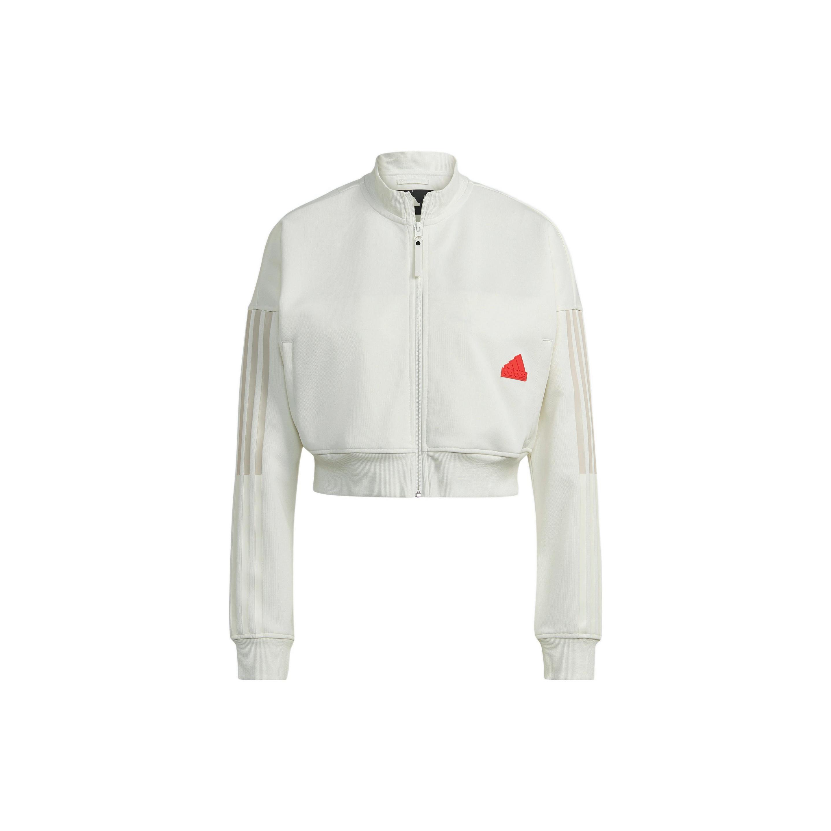 (WMNS) adidas Cropped Track Top Asia Sizing White Women s HM2859 M