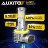AUXITO 9005 H11 Fog Light Bulbs 50000ML Per Set 6500K Cool White Without Cooling Fan, Plug-N-Play 120W, Pack Of 4