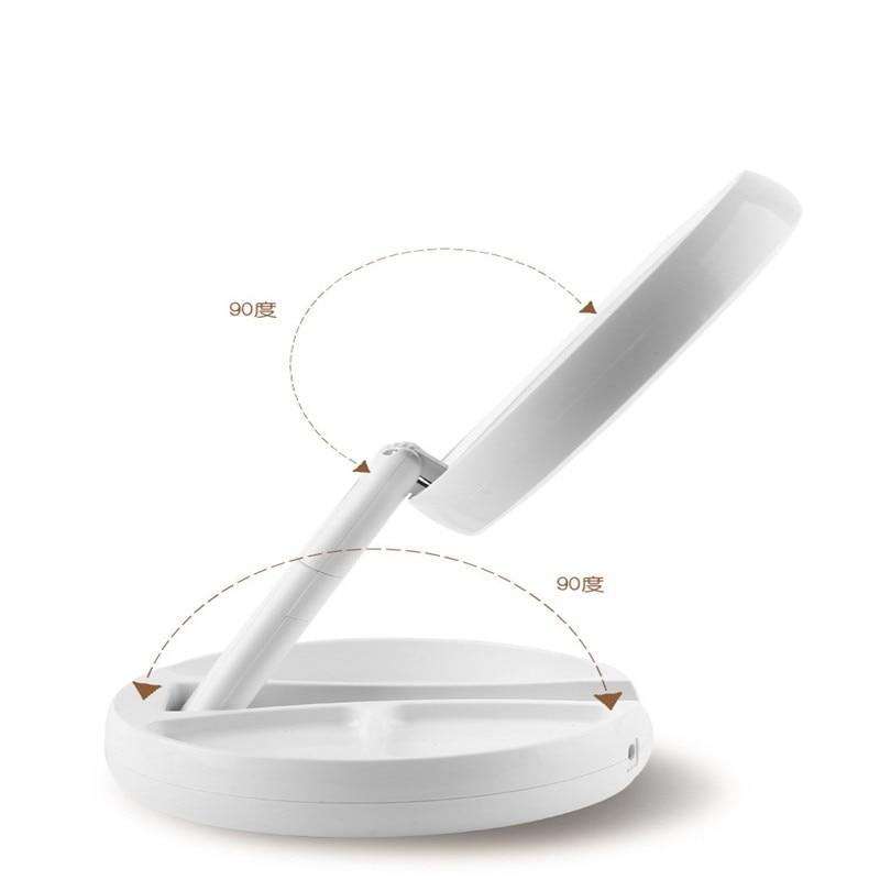 Foldable USB Charging or LED Battery Mirror Night Cabinet White Cosmetic Mirror with 10x Magnifying Mirrors | Bath Mirrors