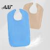 Easy Clean Eating Bibs Adult Large Bib, Solid Color Waterproof Clothing Protector, with Deep Crumb Anti-stain Nursing Home Catcher Design, Adjustable