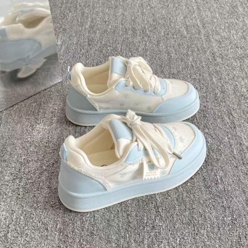 Autumn New with Skirt Casual Little White Shoes Women's Sports Versatile Board Shoes Heightening Lightweight Bread Shoes