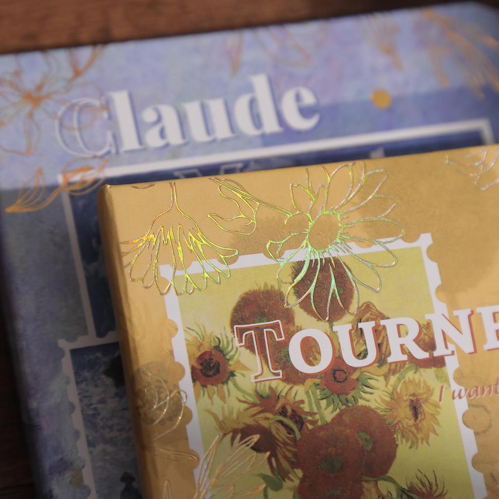 Artistic Oil Painting Notebook Gift Set with Retro PU Magnetic Buckle - Ideal for Business or Student Souvenirs.