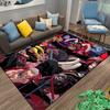 Area Rug Naruto Akatsuki Organization Group Red Cloud Cloaks Anime Art Decor for Living Room Bedroom Gift for Men
