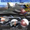 1/400 Scale F-117 Fighter Jet Diecast Metal Military Stealth Airplane Toy - Nighthawk Alloy Model Aircraft with Pullback Action, Lights and Sound