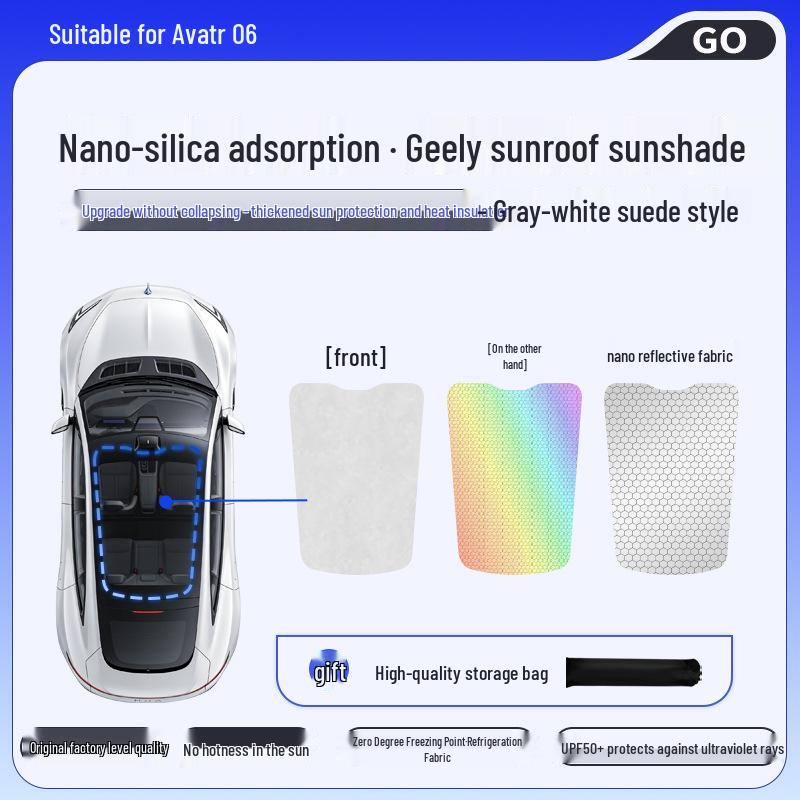 Avatr Sunroof Silicone Honeycomb Sunshade with Color-Changing Suction for Heat Insulation