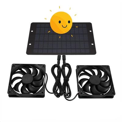 12V solární výfukový ventilátor 6palcový mini ventilátor Solární panel s ventilátorem Odsávač vzduchu pro RV skleníkový ventilátor pro psí kuře