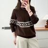 2026 Spring Plus Size Women's Jacquard Cable Knit Sweater, Round Neck, Long Sleeve, Year of the Rat New Year Outfit.