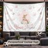 Wall Hanging Tapestry Custom NamePeter Rabbit Pattern Personalized Printed Fabric Wall Decor