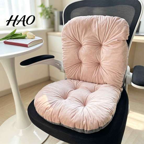 Full Support Seat Set Chair Cushion with Back Support, Plush Desk Soft for Hard Chairs Ties, Non-slip Office Pad Dining And Gaming Long Sitting