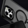 C1 Series For iPhone 15 Pro Max Case TPU+PC Skin Touch Anti-Shock Phone Cover with Magnetic Kickstand