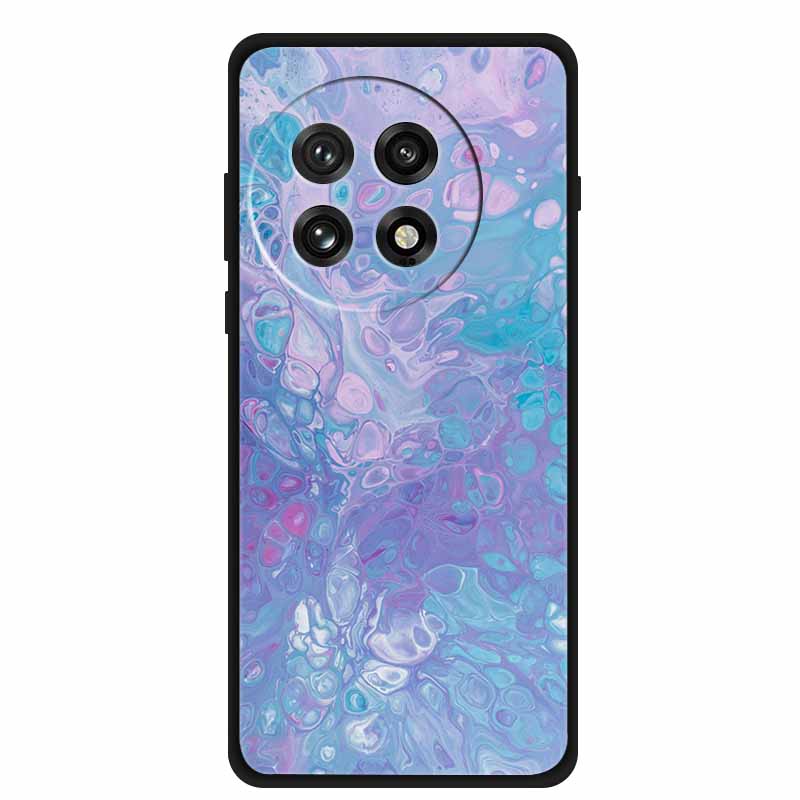 Marble Soft Case For Oneplus 13R Fashion Black Edge Capa Silicone Back Cover Shockproof Phone Case for Oneplus ACE 5 ACE5 Pro