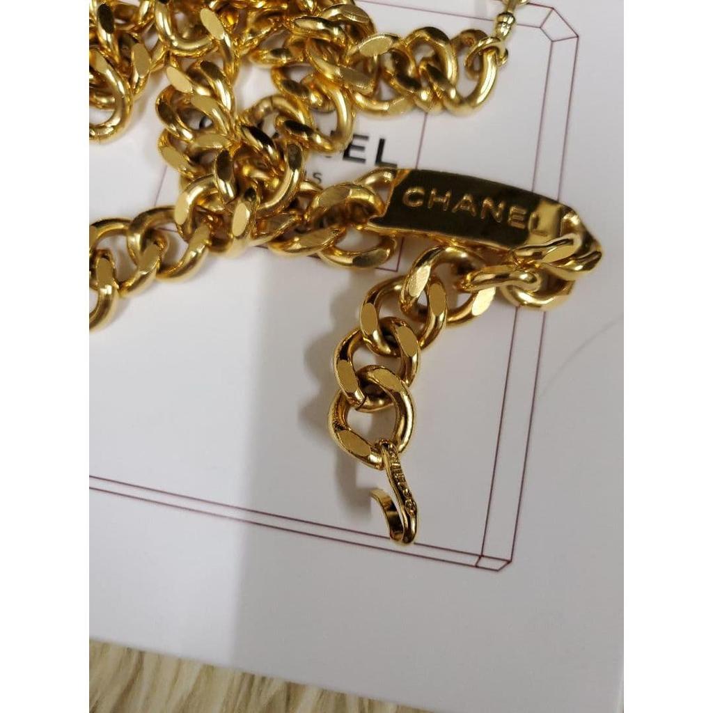 Used CHANEL gold chain belt with coin charms