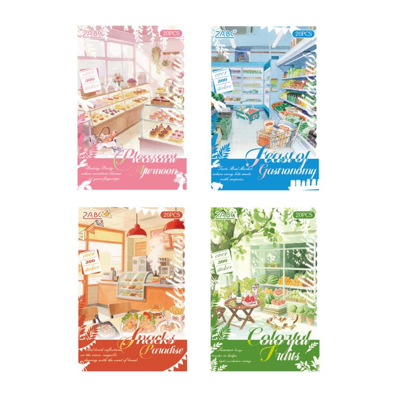 20Pcs Delicious Baking Snacks Theme Sticker Book Dessert Bread Journal DIY Decor Supplies