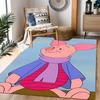 Ferkels Lila Schal Abenteuer Disney Zeichentrickfilm Thema Rutschfester Teppich - Polyester, Heimdekoration, Geeignet für Schlafzimmer, Wohnzimmer, Eingangsbereiche und Studios