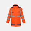 Traffic Duty Rainproof Cotton-padded Clothes Wholesale Thickened Liner Winter Cold-proof Warm Raincoat Traffic Road Administration Reflective Cotton