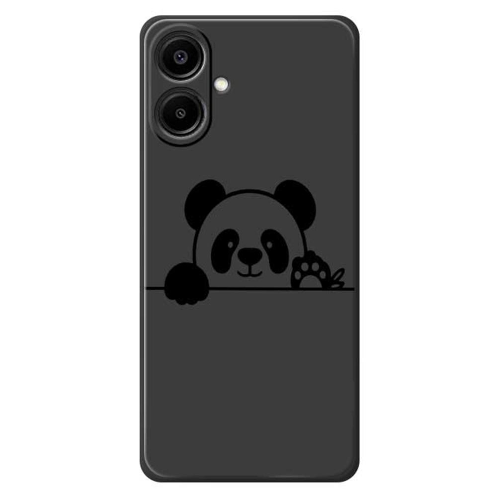 For Samsung Galaxy A07 4G Case Panda Head Pattern Printing Straight Edge TPU Phone Back Cover