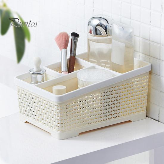Storage Box Hollow Anti Slip PP Multi Grid Pen Stationery Cosmetic Organizer Classroom Things