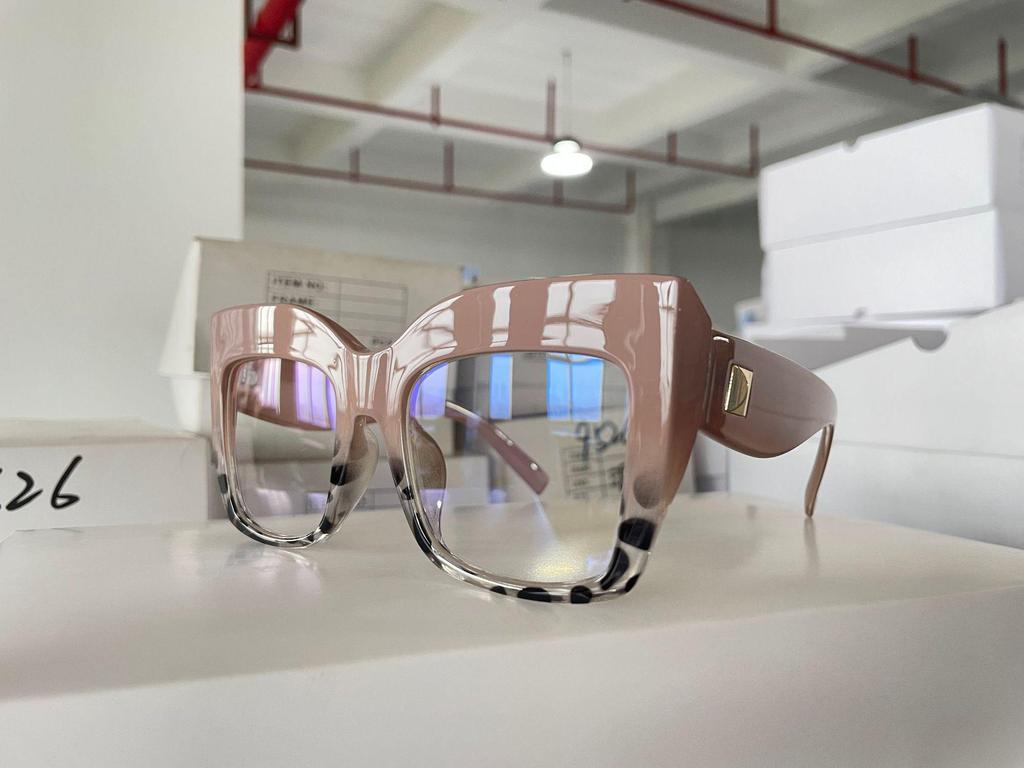 2021 Winter Cat-Eye Studded Eyeglass Frames - European American Style, Large Frame, Candy Color