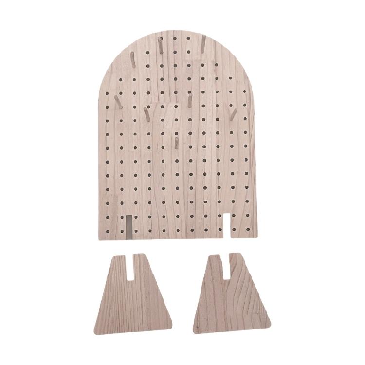 Double Sided Wood Jewelry Display Stand Stylish Wood Display Rack Table Organization Stand For Earrings And Small Items