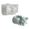 Geometric Cat-shape Gypsum Silicone Molds Storage Box Mold for Making Succulent Plant Pot Flower Pot Candle Holder