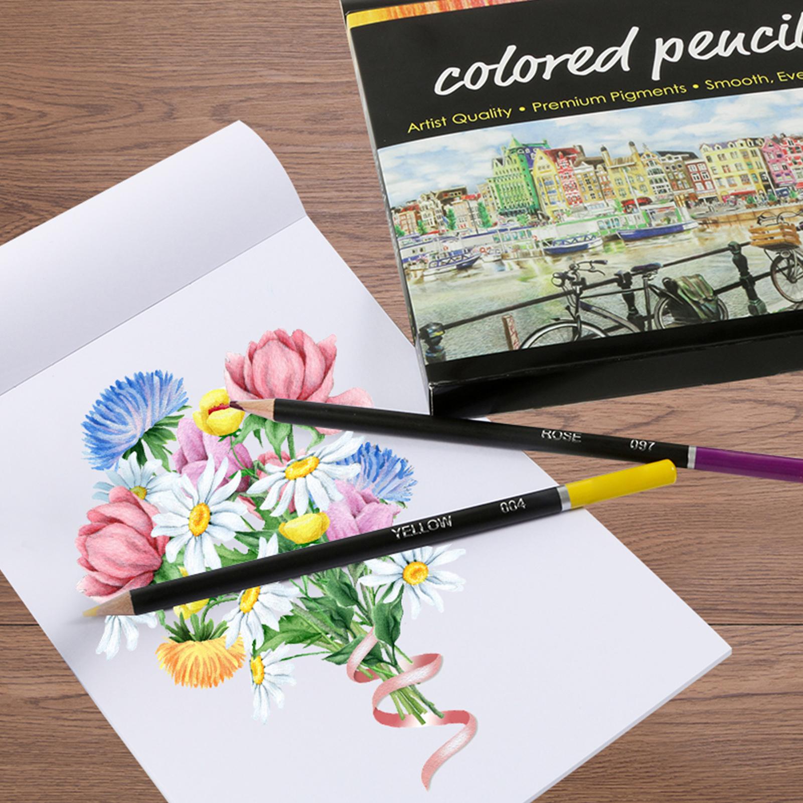 H&B Ensemble de Crayons de Couleur à l'Huile 72 Couleurs Pré-taillés Crayons de Couleur pour Dessin Esquisse Livres de Coloriage Déco Fournitures d'Art pour Étudiants Adultes Artistes