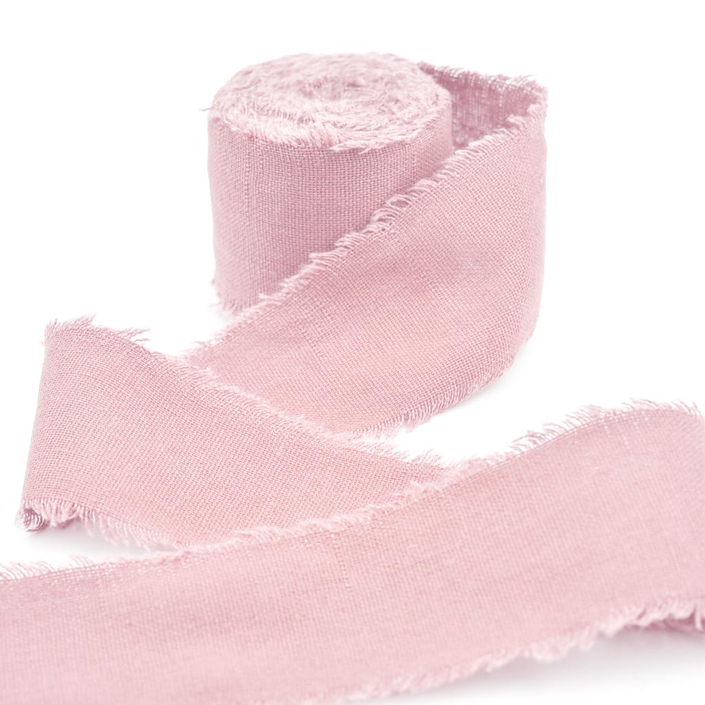 4CM*5M Handmade Frayed Edged Satin Cotton Ribbon For Wedding Invitation Wrapping Bouquets Birthday Party Decorations Gifts