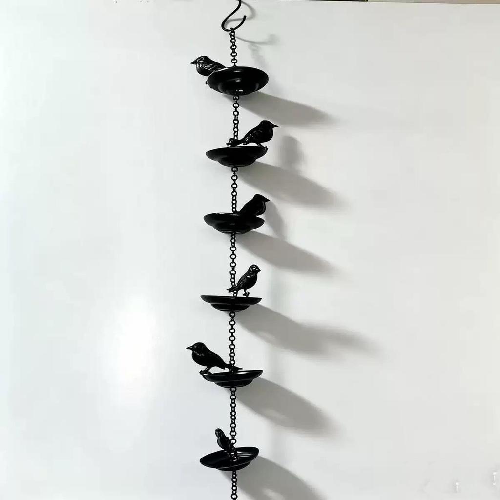 Cross-border Best-selling Bird Rain Chain: Courtyard Decoration & Wind Chime Metal Crafts