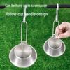 304 Stainless Steel Portable Sherpa Bowl: Multi-purpose, Foldable, Hangable Over Open Flame for Outdoor Camping and BBQ - Soup Cup