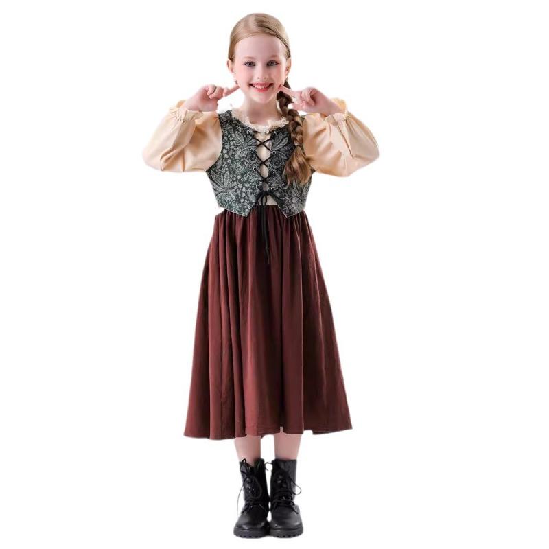 Halloween Children's New Medieval Rich Costumes Little Boys and Girls Play Costumes