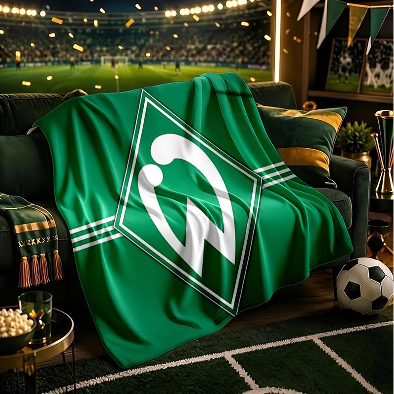 Green Werder Symbol Blanket Lightweight Ideal Bedding Blanket Perfect for Travel, Camping, Living Rooms, Offices, Sofas, Fan Christmas Gift