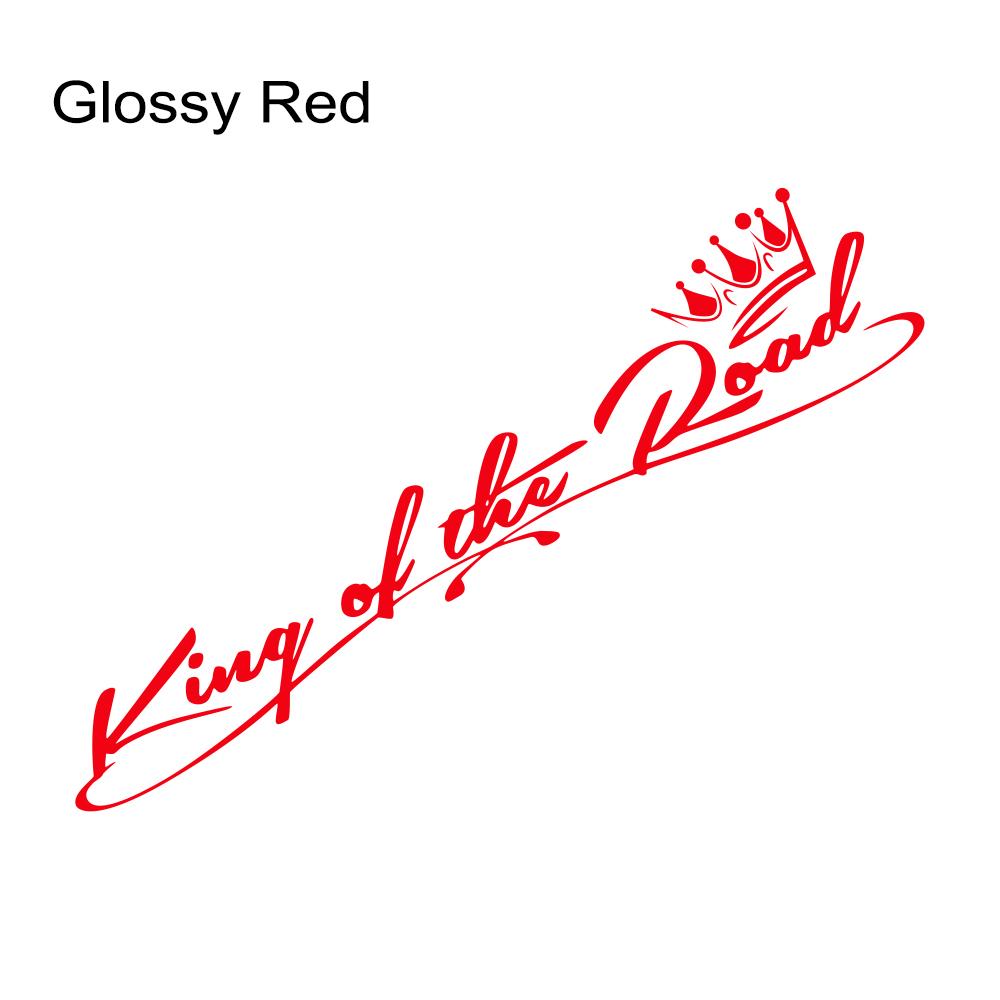 King of the Road Slogan Car Sticker Car Front Rear Windshield Self-Adhesive Vinyl Decal Waterproof Auto Decoration Accessories