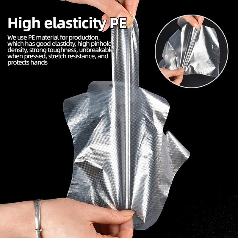 100pcs Disposable Gloves Food Grade Plastic Transparent Gloves for Restaurant Fried Chicken Pizza Gloves Kitchen Tableware