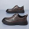 Men Leather Shoes lace up outdoor Men dress shoes Business Casual Shoes Classic Soft Leather Hombre Breathable Men Flats