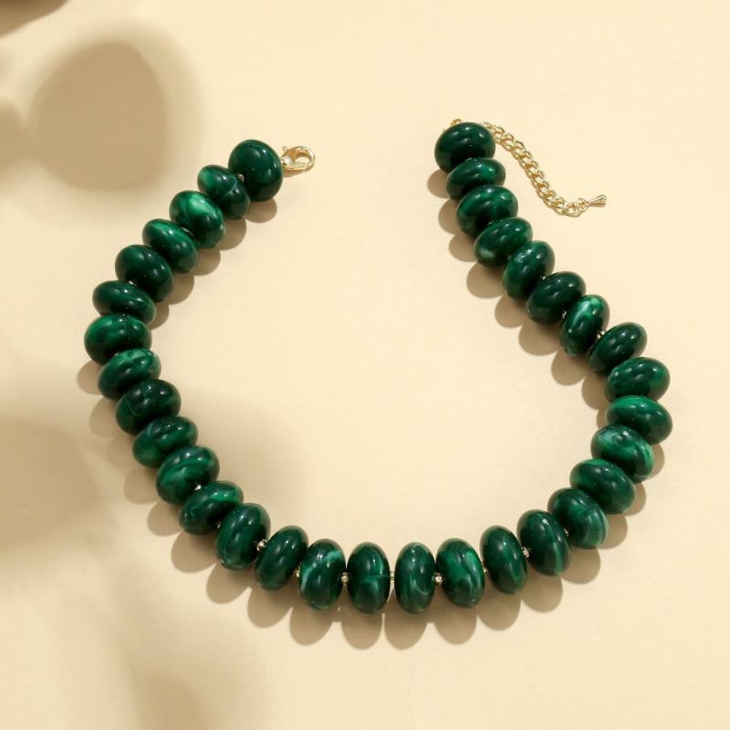 Collana Colorata Esagerata con Perline alla Moda per Donna Design di Nicchia Collana Impilabile Versatile