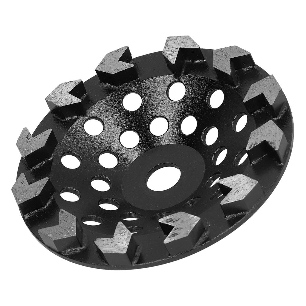 Diamond Grinding Wheel Cup 10 Teeth Black 180mm for Sanding Concrete Stone Cement