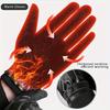 1Pair Winter Gloves Warm Driving Motorcycle Full Finger Black Riding Gloves Men PU Leather Glove Winter Warm Touch Screen Gloves