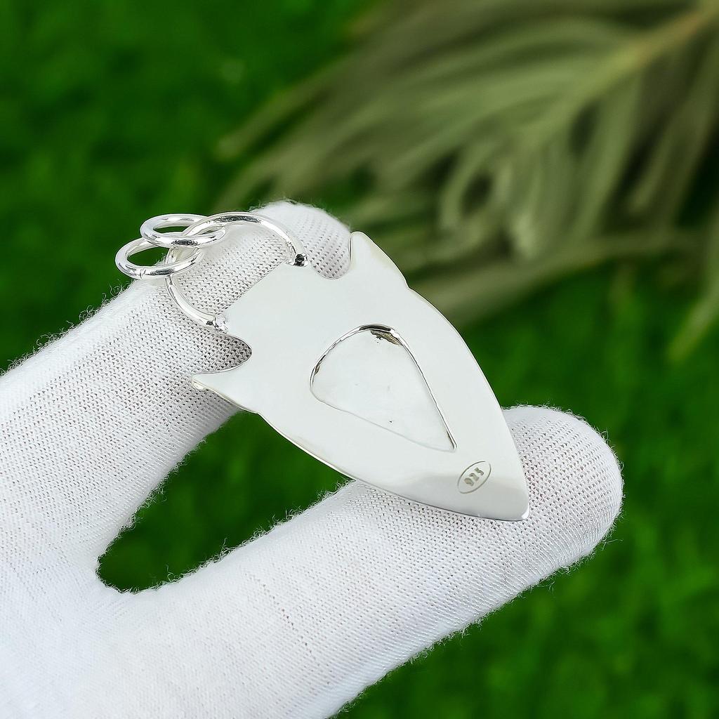 Anniversary Gift For Her Natural Howlite Gemstone Pendant 925 Sterling Silver