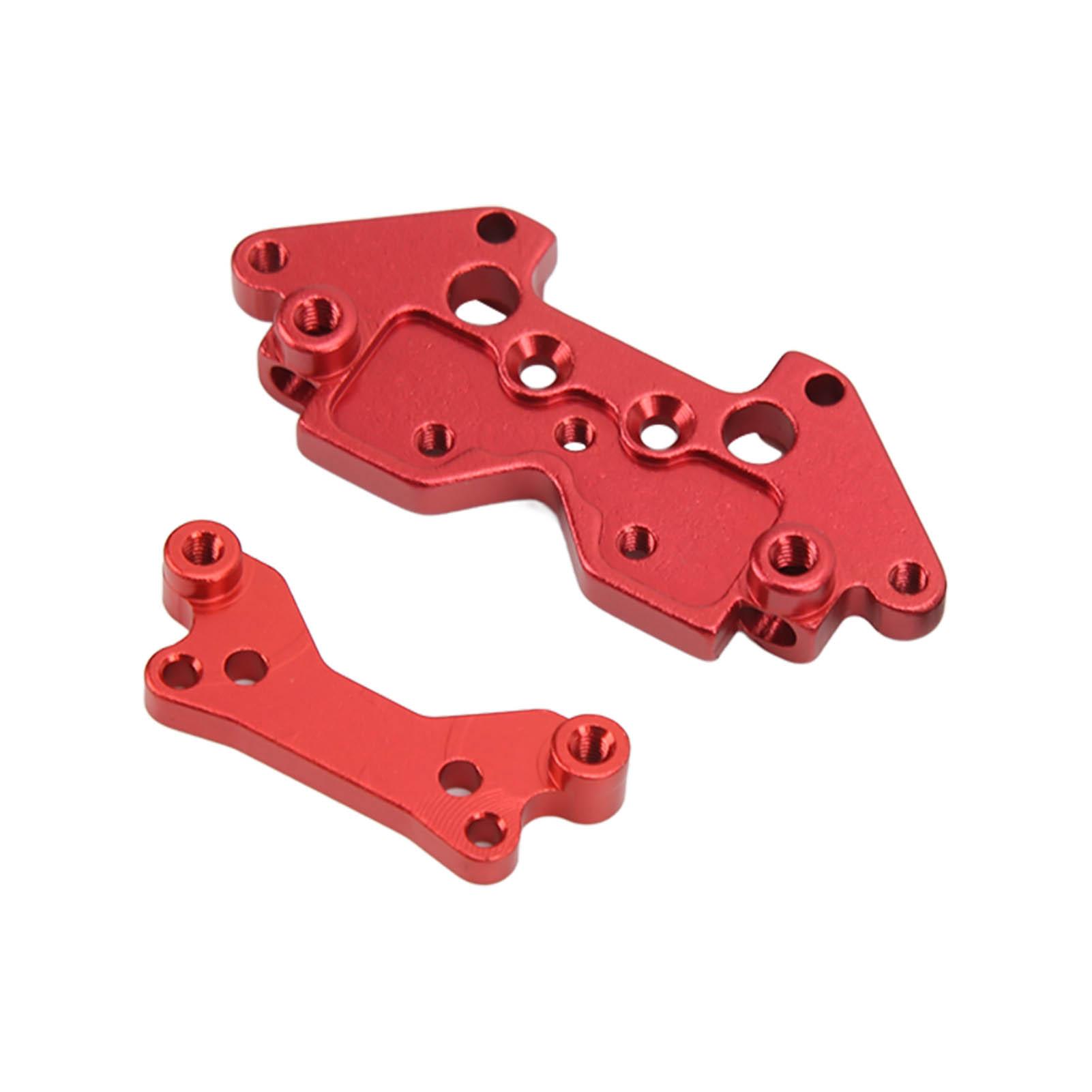 

Front Rear Shock Absorber Plates Aluminum Alloy Front Rear Shock Towers for HBX 1 18 18859E 18858E 18857E SUVRed