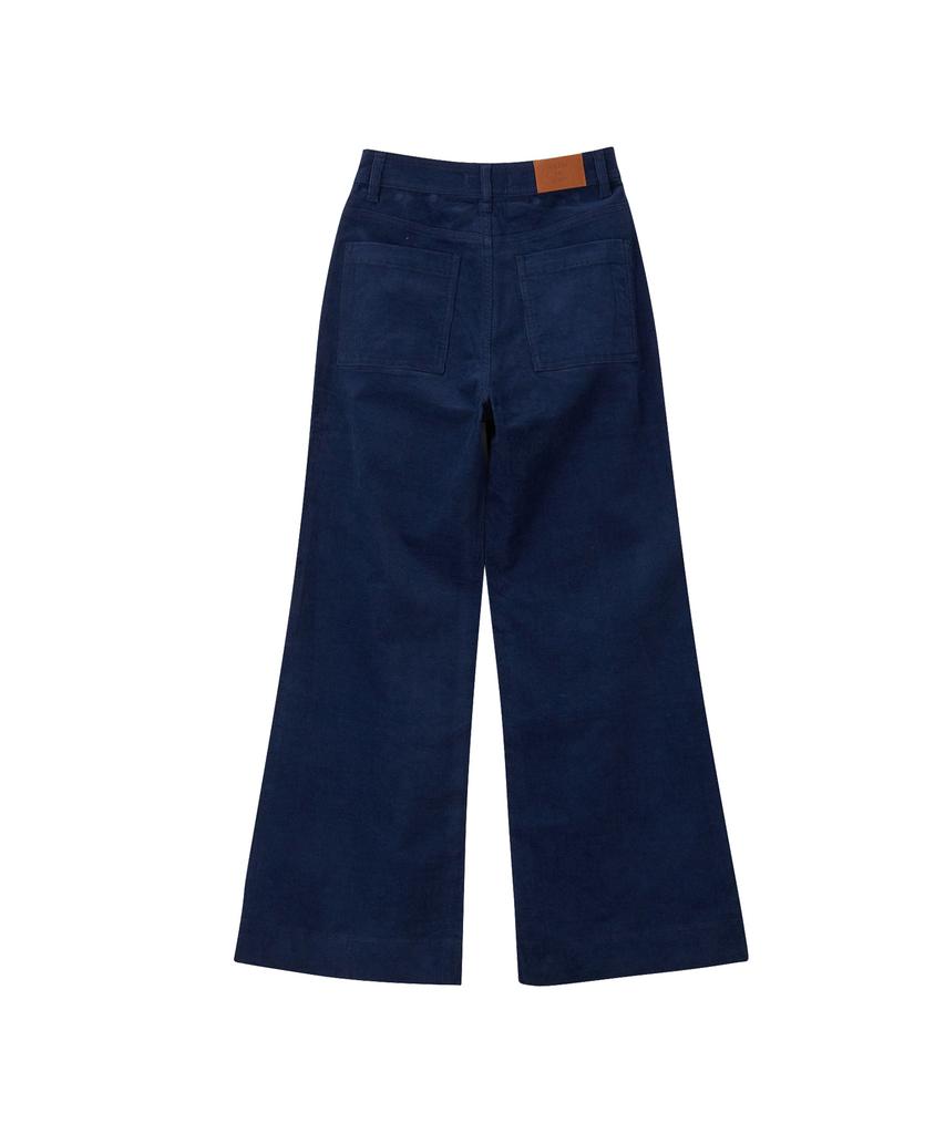 SALON DE YOHN Corduroy Wide Pants_ Deep Blue