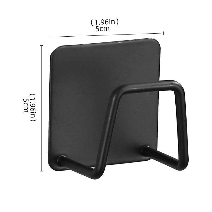 Stainless Steel Sponge Drain Rack - No Punching Kitchen Sink Cover with Steel Wire Ball Pot Brush Holder Wall Mounted Cloth Rack