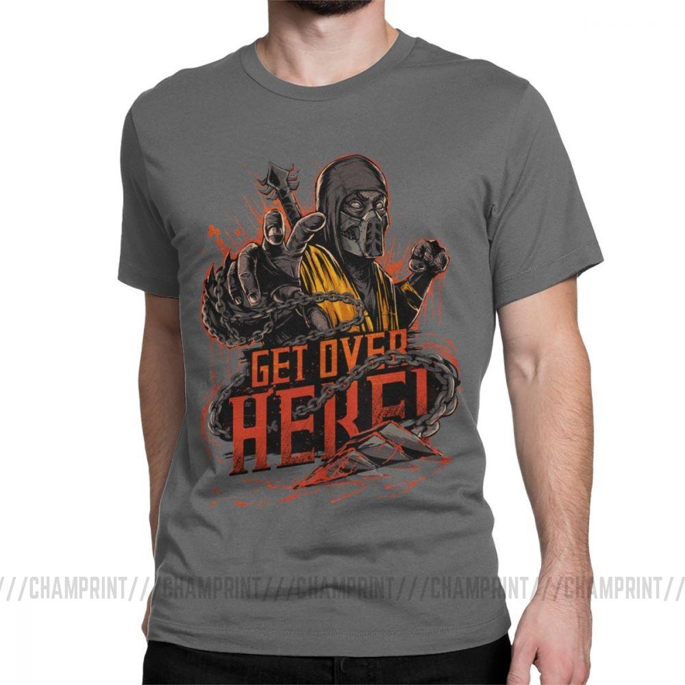 Scorpion Get Over Here Mortal Kombat 11 T Shirts Print Popular Fighting Game T Shirt